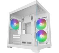 Boitier Mini Tour Micro ATX Mars Gaming MC-View3 RGB avec panneaux vitrés (Blanc)
