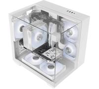 Mars Gaming Boîtier MicroATX MC-VISIONM – Mini-tour, triple verre trempé, 240mm, Blanc