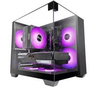 Mars Gaming – Boîtier PC MC-VISIONM – MicroATX, triple verre trempé, 240 mm – Noir
