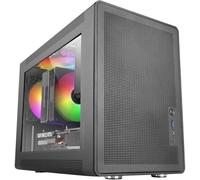 MARS GAMING MC-XPS, Boîtier Gaming MicroATX Ultrapcompact, Verre Trempé + Panneaux Mesh, Ventilateur FRGB 12cm, Technologie Refroidissement Mesh, Support Dual PSU ATX et SFX, Mini-Tour PC USB-C, Noir