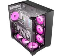 Boîtier Gaming - Mars Gaming - MC-VISIONM - MicroATX - Triple Verre Trempé - Refroidissement Liquide 240mm