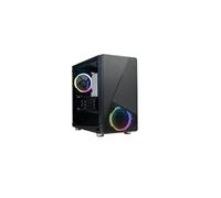 Boitier Mini Tour Micro ATX Azza Noir RGB avec panneau vitré (Noir)