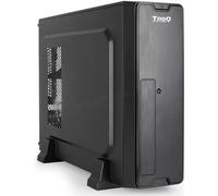 TOOQ TQC-3007U3C - Boîtier Slim Micro-ATX/Mini-ITX, Lecteur de Cartes SD/TF, Alimentation Micro-ATX/SFX 500W Incluse, Noir