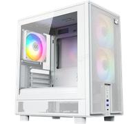 Boitier Mini Tour Micro ATX XYZ Atom RGB avec panneau vitré (Blanc)