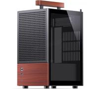 Jonsbo Boîtier PC T6 – tour midi, bois, verre trempé, noir