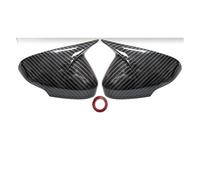 Boîtier Miroir Coque décorative de rétroviseur pour Volvo V50 2007 2008 2009 2010 2011 2012 Couverture Coque(Look de carbone)