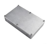 Boîtier moulé sous pression en aluminium argenté IP54 étanche à la poussière Boîte à instruments électrique avec vis pour électronique 1590A 1590B 1590BB (1590DD (188 x 120 x 37 mm))