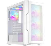 Boitier Moyen Tour ATX 1stPlayer T7-P RGB avec panneau vitré (Blanc)