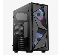 Boitier Moyen Tour ATX AeroCool Glider Tempered Glass RGB avec Panneau vitré (Noir)