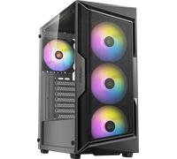 ANTEC AX Series AX61 Elite, Panneau Avant en Maille à Haut débit d'air, 4 Ventilateurs ARGB de 120 mm Inclus, Panneaux latéraux en Verre trempé, jusqu'à 8 Ventilateurs simultanément, Support de