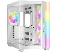 be quiet! Light Base 600 LX Blanc | Boîtier PC ARGB vitré, Mini ITX / Micro ATX / ATX, 4 ventilateurs Light Wings 120 mm PWM