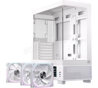 Boitier Moyen Tour ATX Einarex S501D RGB avec panneaux vitrés (Blanc)