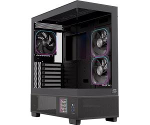 Boitier Moyen Tour ATX Einarex S501D RGB avec panneaux vitrés (Noir)