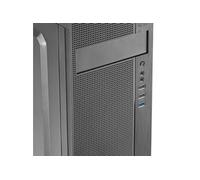 Tacens Boîtier PC ATX Moyen-Tour 2FERROX – Ventilateur latéral 12 cm, Grille avant, Acier, Noir