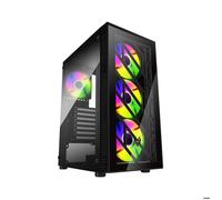 FSP - Boîtier Moyen Tour ATX CMT192 RGB - Panneaux vitrés, 3x120mm avant, USB 3.2 Gen 1 - Noir