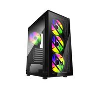 FSP - Boîtier Moyen Tour ATX CMT192 RGB - Panneaux vitrés, 3x120mm avant, USB 3.2 Gen 1 - Noir
