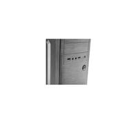 Tacens Boîtier PC ATX INITIOX – Moyen-tour, Façade alu brossé, Ventil. lat. 12cm, USB3.0, Noir