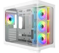 Boitier Moyen Tour ATX iTek Dark Cave Curved (Blanc)