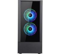 Boîtier Moyen Tour ATX Vertibra Q210 RGB avec panneaux vitrés (Noir)