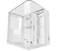 Mars Gaming - Boîtier Gaming ATX MC-INFINIOLITE - Verre trempé courbé, double chambre, USB-C, Blanc
