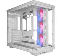 Boitier Moyen Tour ATX Mars Gaming MC-Rev RGB avec panneaux vitrés (Blanc)