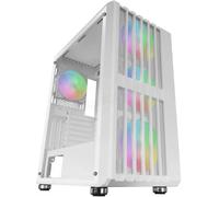 Boitier Moyen Tour ATX Mars Gaming MC-Vault RGB avec panneau vitré (Blanc)