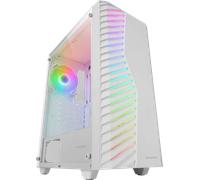 MARS GAMING Boitier Moyen Tour ATX MC-Volt RGB avec panneau vitré (Blanc) G