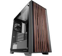 Mars Gaming - Boîtier PC ATX MC-Wood - Panneau frontal bois, verre trempé, FDB 120mm, 360mm, Noir