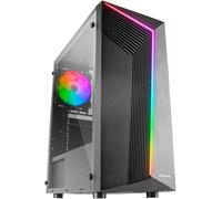 Mars Gaming MC100, Boîtier de Jeu ATX, Ventilateur FRGB 9cm, Ventilation Convect-Cool, Noir
