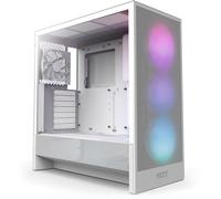 Boitier moyen-tour ATX - NZXT - H5 Flow RGB - Ventilateurs RGB inclus - Blanc - Refroidissement optimisé