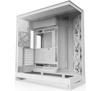 NZXT H9 Flow (2025) - Grand boîtier PC ATX Mid-Tower à Double Chambre pour Flux d'air - Inclut 3 Ventilateurs de 140 mm et 1 Ventilateur de 120 mm - Support de radiateur de 420 mm - Blanc