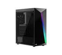 Aerocool Boîtier Moyen Tour ATX Shard – Panneau en verre trempé RGB – Noir