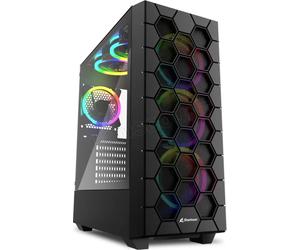 Boitier Moyen Tour ATX Sharkoon Hex RGB avec panneau vitré (Noir)