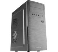Tacens Boîtier PC ATX INITIOX – Moyen-tour, Façade alu brossé, Ventil. lat. 12cm, USB3.0, Noir