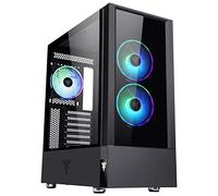 Boitier Moyen Tour ATX iTek Vertibra Q210 RGB avec panneaux vitrés (Noir)