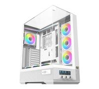 Xigmatek Boîtier Moyen Tour ATX Vision Pro – RGB, panneaux vitrés – Blanc