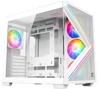 Boitier Moyen Tour ATX XYZ Qubex RGB avec panneaux vitrés (Blanc)