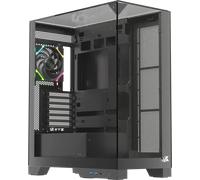 Boitier Moyen Tour ATX XYZ Trifecta Hydrotemp RGB avec panneaux vitrés (Noir) avec Watercooling