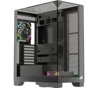 Boitier Moyen Tour ATX XYZ Trifecta RGB avec panneaux vitrés (Noir)