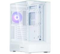 Zalman Boîtier PC P40 Prism – Moyen tour ATX, RGB, panneaux vitrés, sans alimentation – Blanc