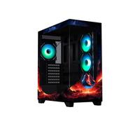 Boîtier Moyen tour BitFenix Ceto Premium BFC-CET-500-KKGSK-VL 4x120 A-RGB Verre trempé Panoramique Noir