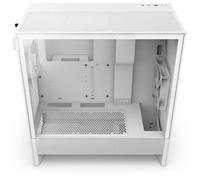 NZXT H5 Flow - Boîtier de PC Gaming Compact Moyen Tour ATX - Flux d'air élevé - 2 × Ventilateurs de 120 mm Inclus - Support de radiateur Avant 360 mm - Blanc