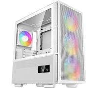 DeepCool Boîtier PC gaming CH560 Digital moyen tour RGB panneau latéral acier Blanc