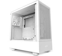 NZXT H5 Flow - Boîtier de PC Gaming Compact Moyen Tour ATX - Flux d'air élevé - 2 × Ventilateurs de 120 mm Inclus - Support de radiateur Avant 360 mm - Blanc