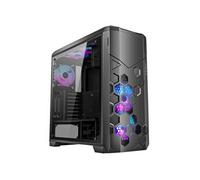 Azza Storm 6000B ARGB, boîtier Tour Noir, Verre trempé