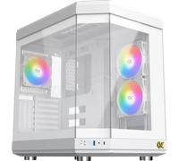 Boitier Moyen Tour E-ATX Xigmatek Cubi RGB avec panneaux vitrés (Blanc)