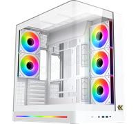 Boitier Moyen Tour E-ATX Xigmatek Pano II Air RGB avec panneaux vitrés (Blanc)