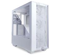 Lian Li Boîtier de jeu Lancool III – Aluminium/SECC, Verre trempé, 4x ventilateurs PWM 140 – Blanc
