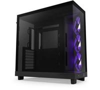 NZXT Boîtier PC H6 FLOW – Moyen tour RGB – Panneau latéral en verre trempé Noir