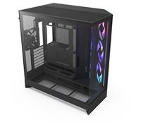 NZXT Boîtier PC H9 Flow RGB (2025) – ATX Mid-Tower, double chambre, Vent. RGB 420 + 120 mm – Noir